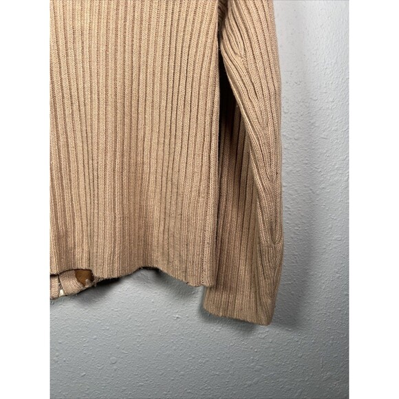 Vintage Designers Studio Originals Knit Sweater Size M Jacket Leather Zipper #32 - Picture 5 of 6